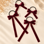 Élastique noeud double boucle velours