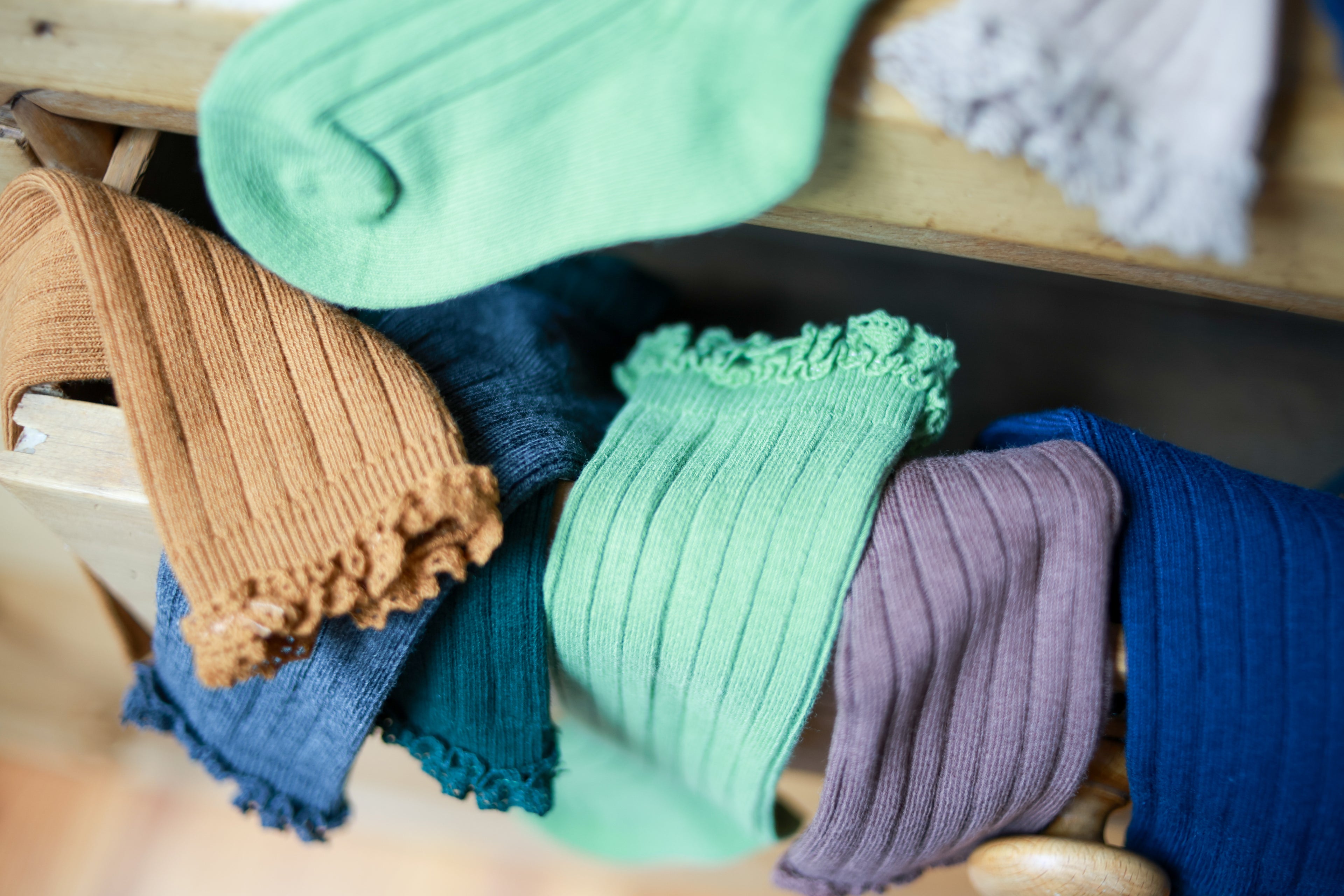 Chaussettes hautes dentelle Liv&Ciboulette