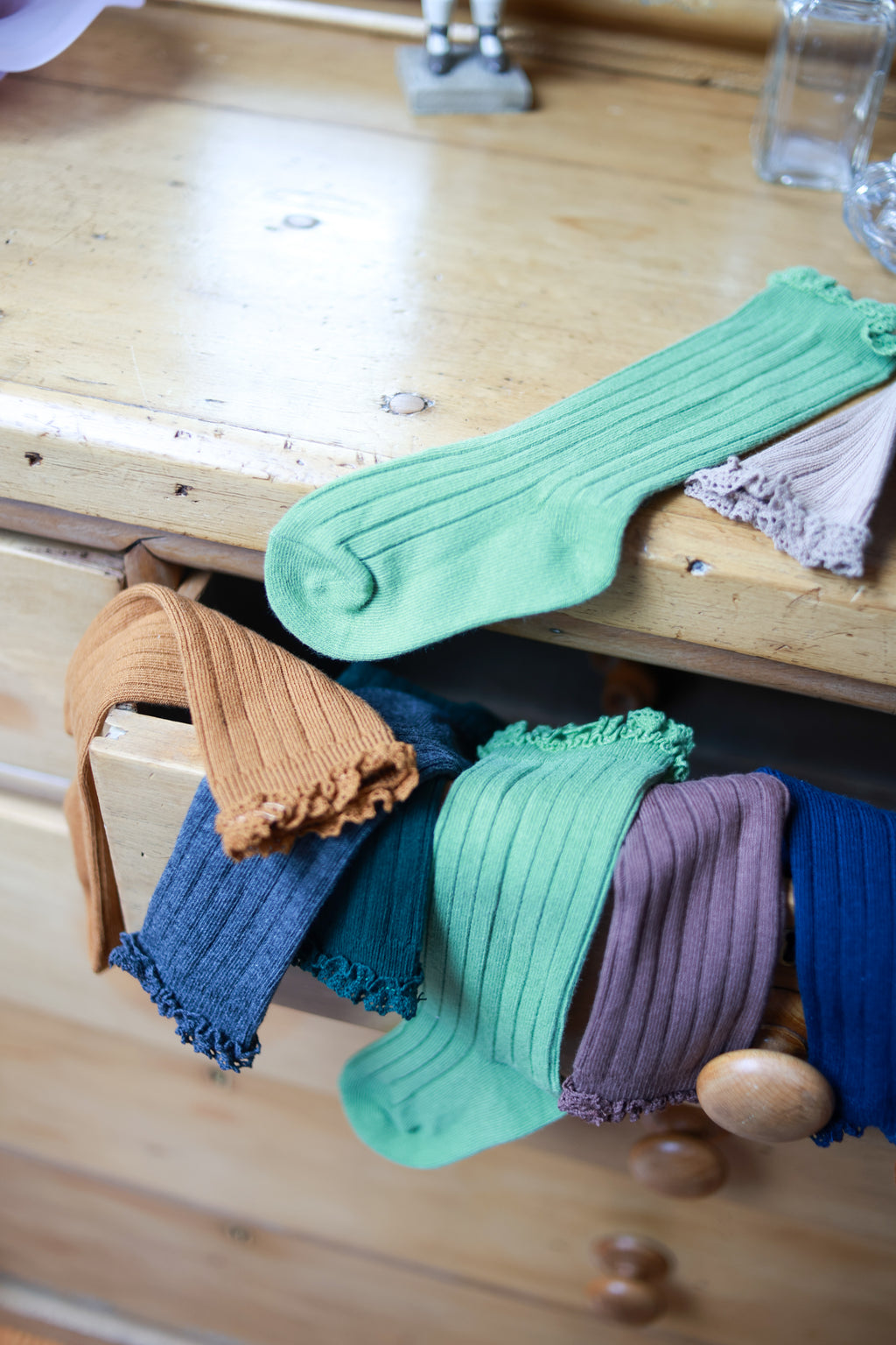 Chaussettes hautes dentelle Liv&Ciboulette