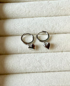 Créoles coeur plaqué or et argent Liv&Ciboulette
