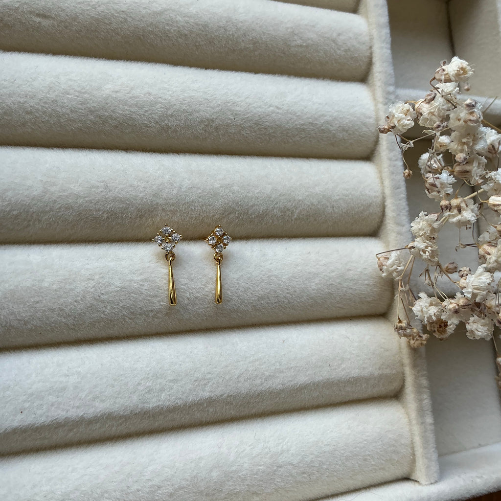 Boucles d’oreilles oxydes de zirconium Liv&Ciboulette