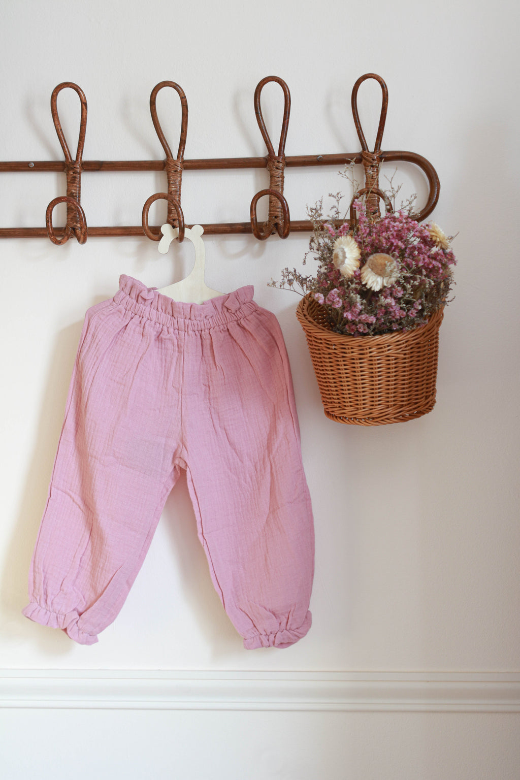 Pantalon Salomé rose poudré Liv&Ciboulette