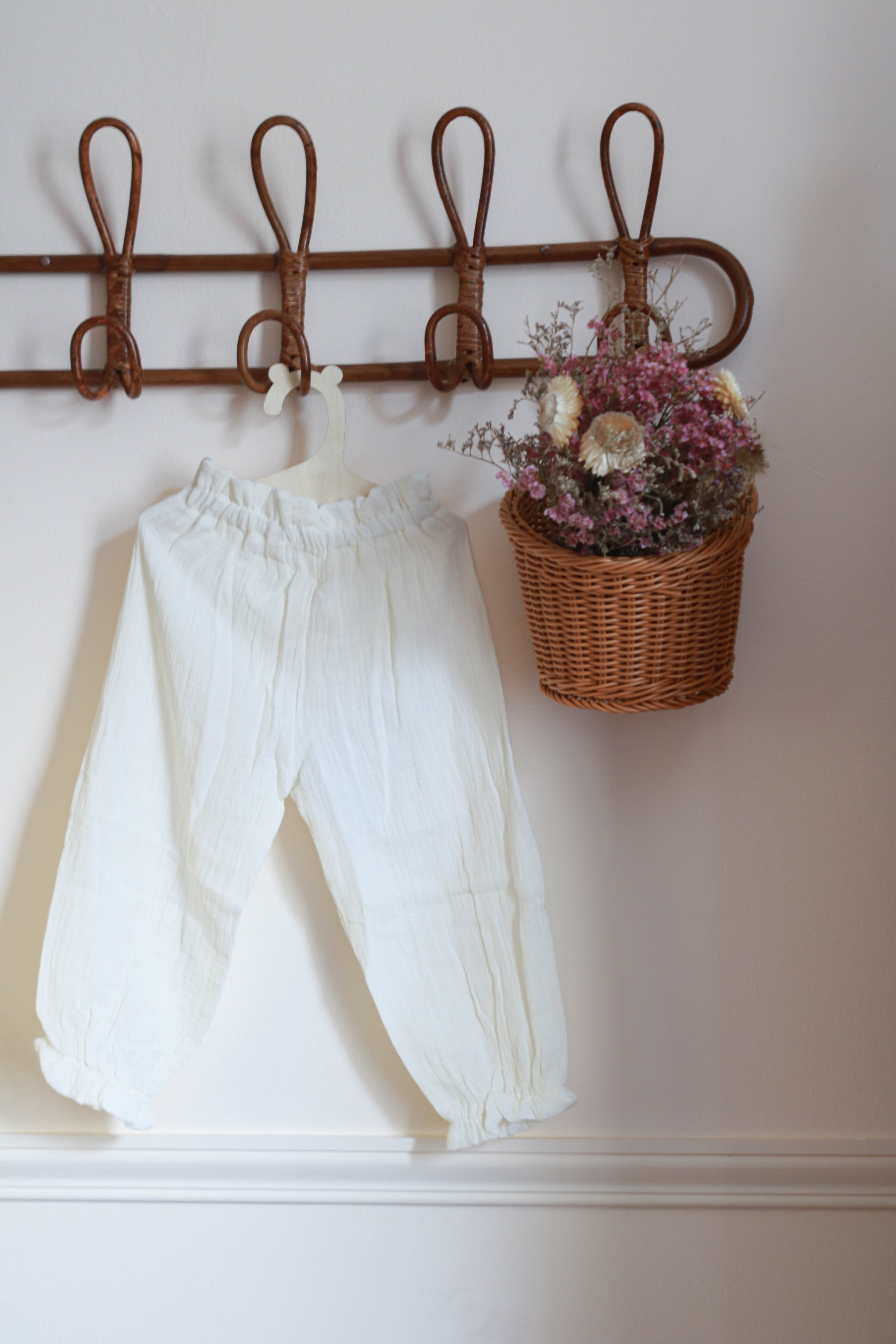 Pantalon Salomé écru mixte Liv&Ciboulette