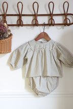 Ensemble bloomer vichy fille Liv&Ciboulette