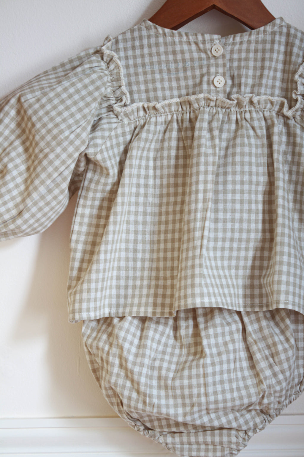 Ensemble bloomer vichy fille Liv&Ciboulette