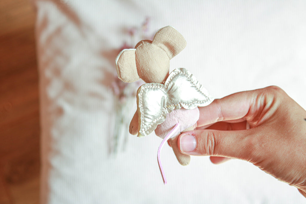 Petite souris peluche bébé Liv&Ciboulette