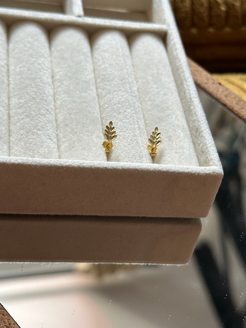 Boucles d’oreilles feuille femme Liv&Ciboulette