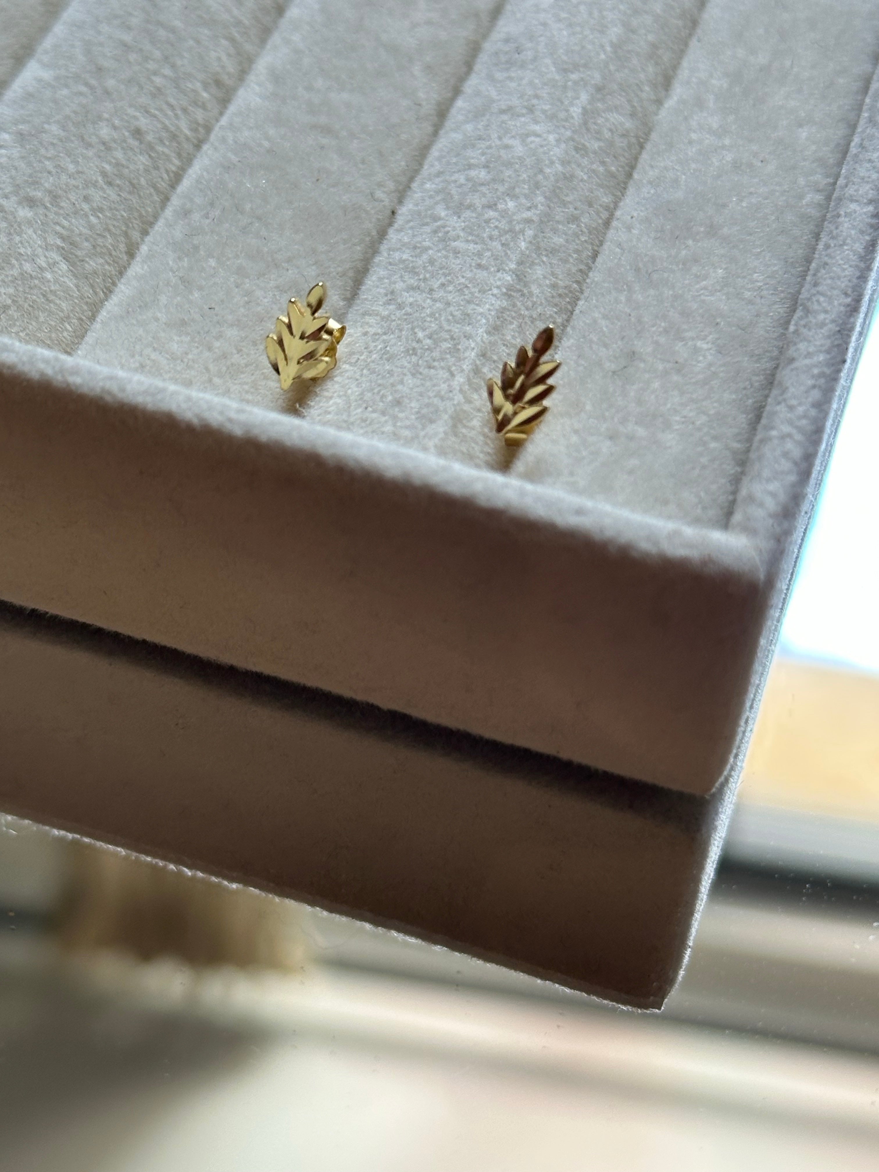 Boucles d’oreilles feuille femme Liv&Ciboulette