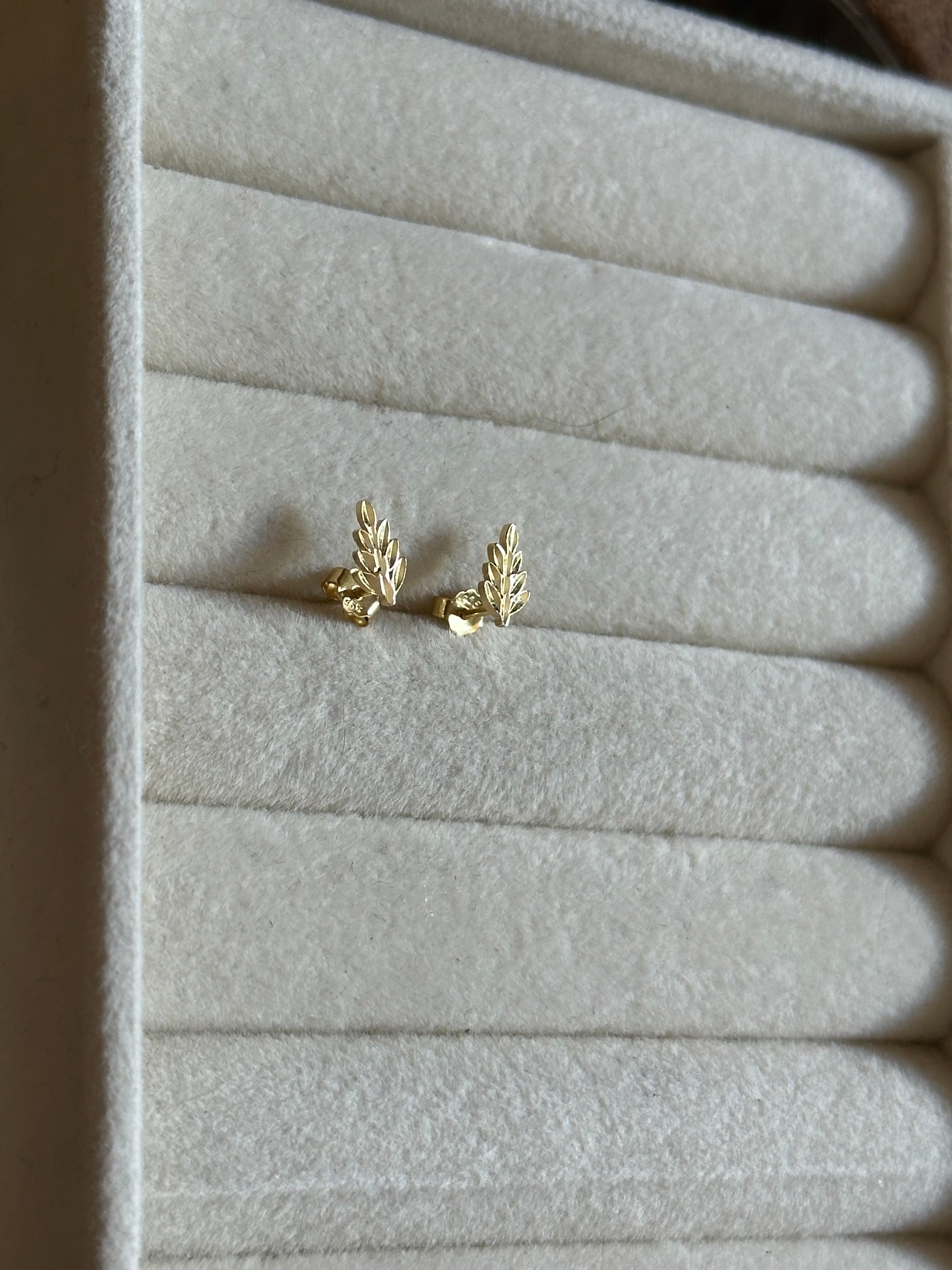 Boucles d’oreilles feuille femme Liv&Ciboulette