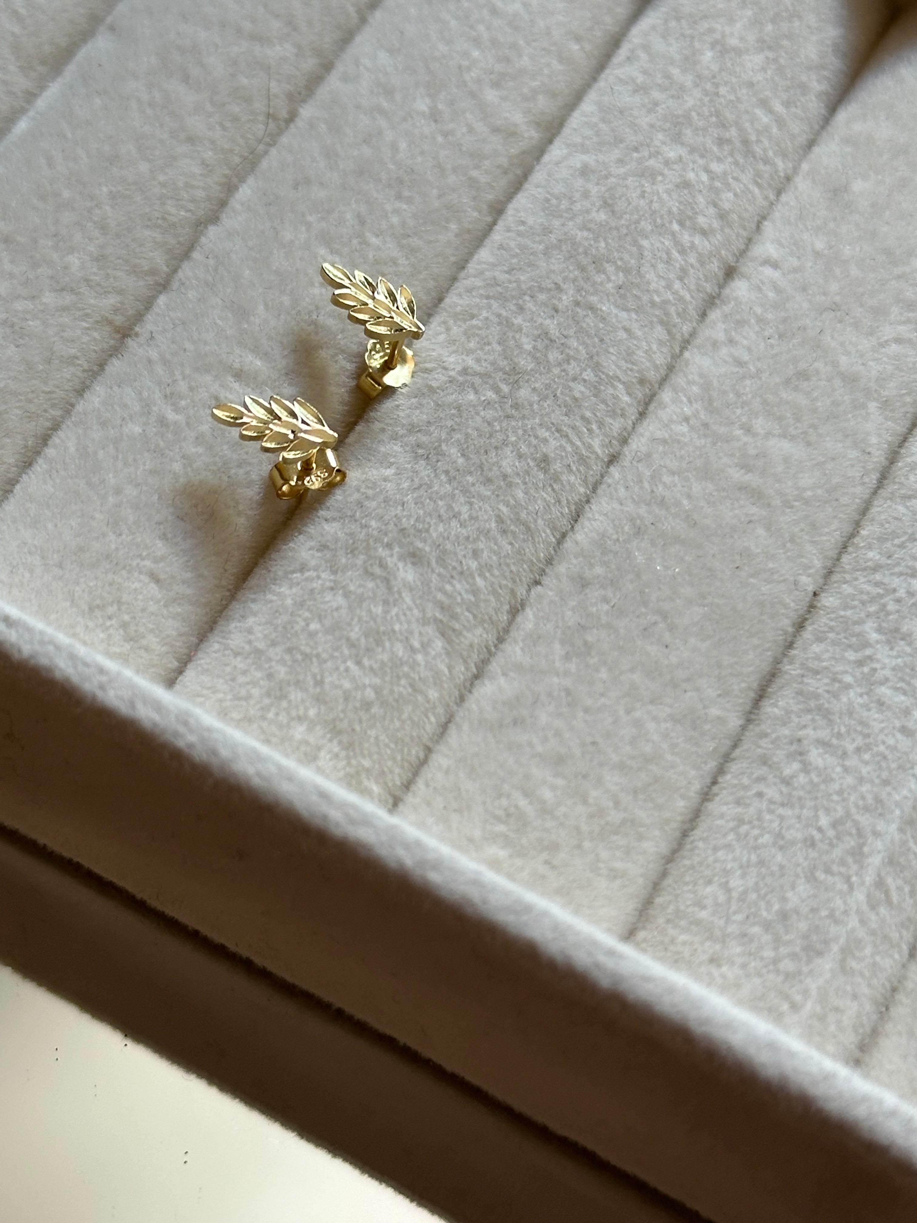Boucles d’oreilles feuille femme Liv&Ciboulette