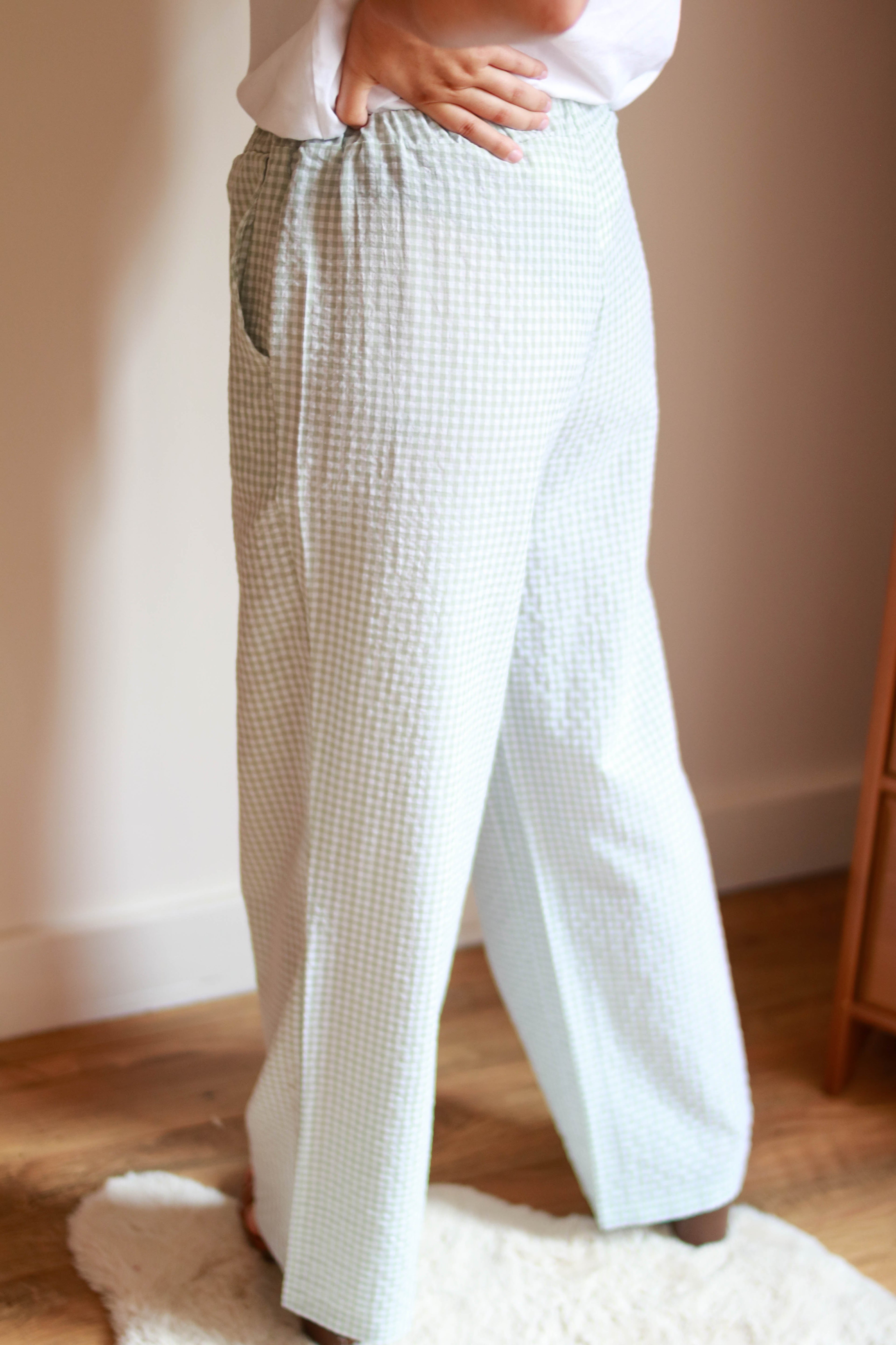 Pantalon vichy large Liv&Ciboulette