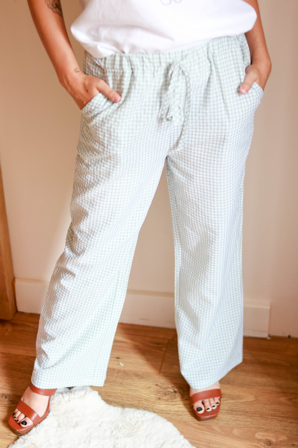 Pantalon vichy large Liv&Ciboulette