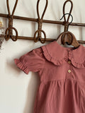 Combinaison bloomer vieux rose été Liv&Ciboulette