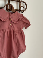 Combinaison bloomer vieux rose été Liv&Ciboulette