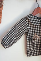 Chemise vichy flanelle col Claudine Liv&Ciboulette