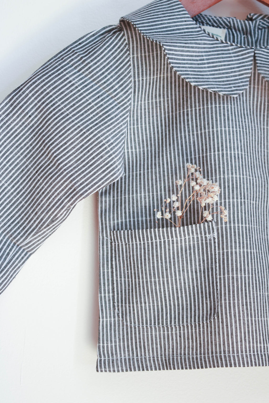 Chemise bébé rayée col Claudine Liv&Ciboulette