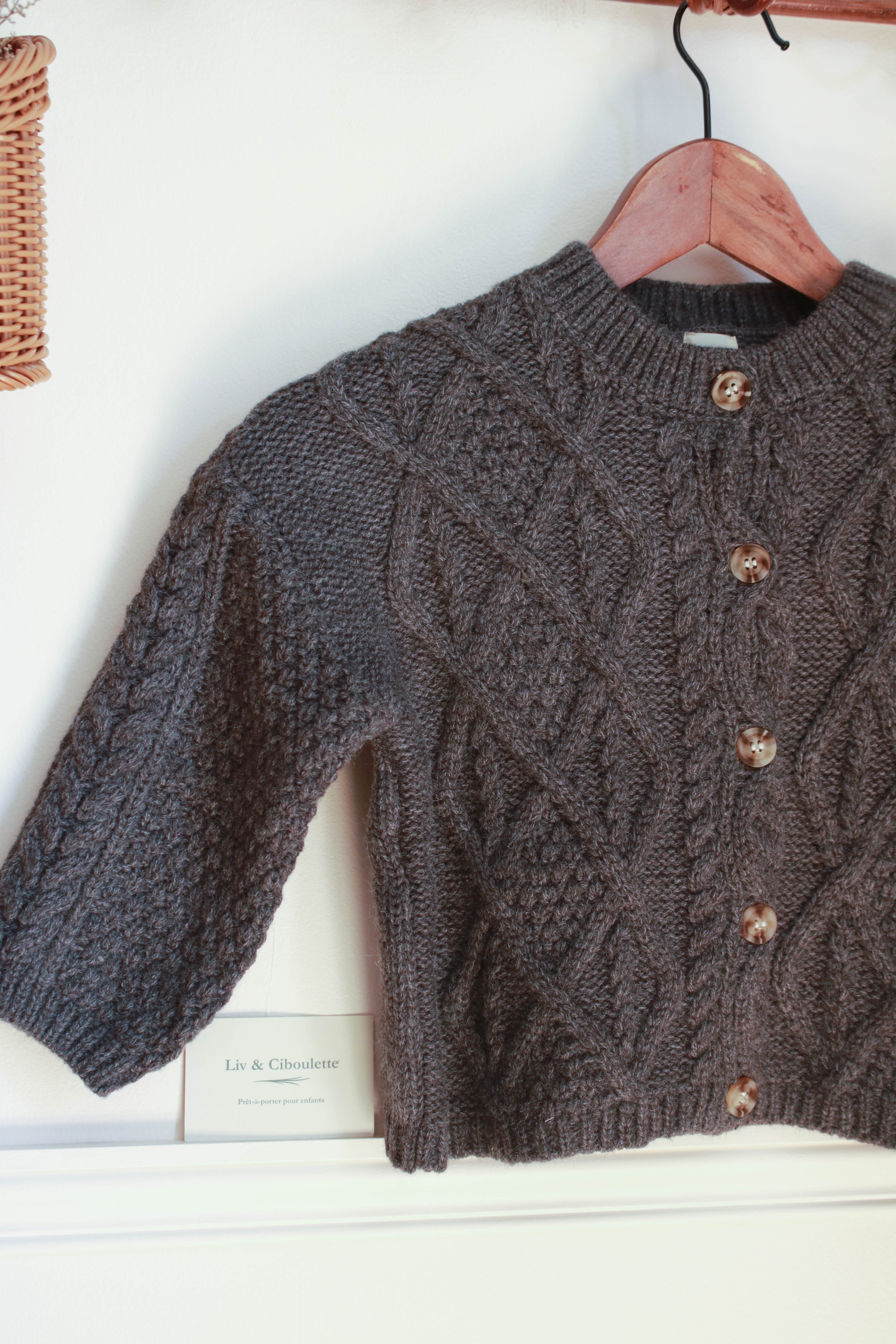 Gilet grosse maille Liv&Ciboulette