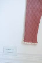 Legging bébé dentelle rose poudré Liv&Ciboulette