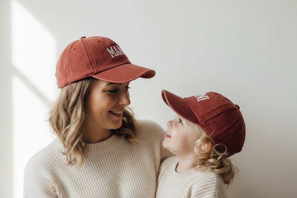 Duo casquettes MAMA & MINI Liv&Ciboulette