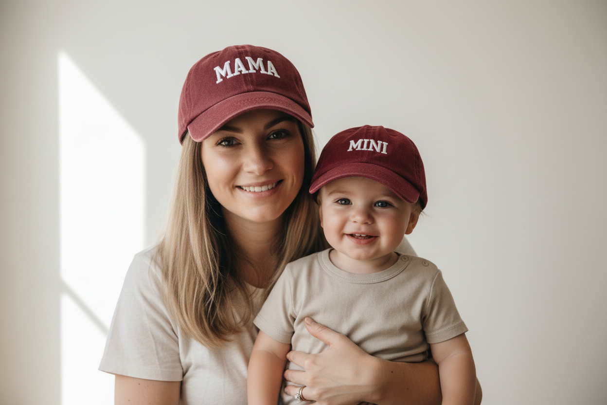 Duo casquettes matchy matchy MAMA & MINI Liv&Ciboulette