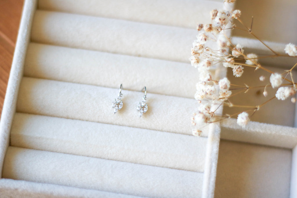 Boucles d’oreilles oxyde de zirconium Liv&Ciboulette