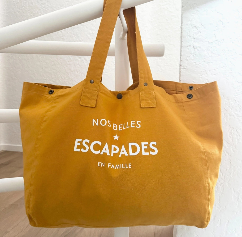 Grand sac cabas en toile Liv&Ciboulette