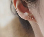 Boucles d’oreilles feuille plaqué or Liv&Ciboulette
