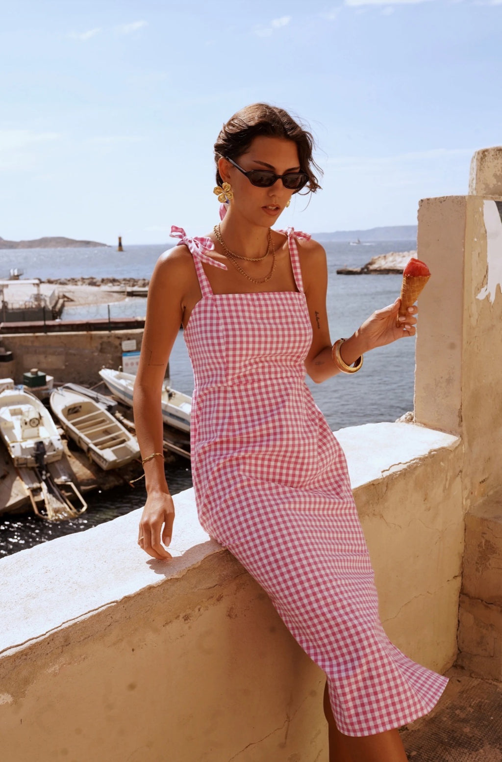 Robe longue vichy In April 1986 Liv&Ciboulette