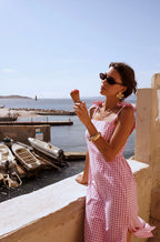 Robe longue vichy In April 1986 Liv&Ciboulette