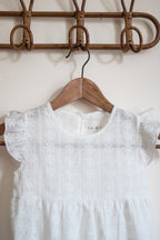 Barboteuse dentelle coton bébé fille été Liv&Ciboulette