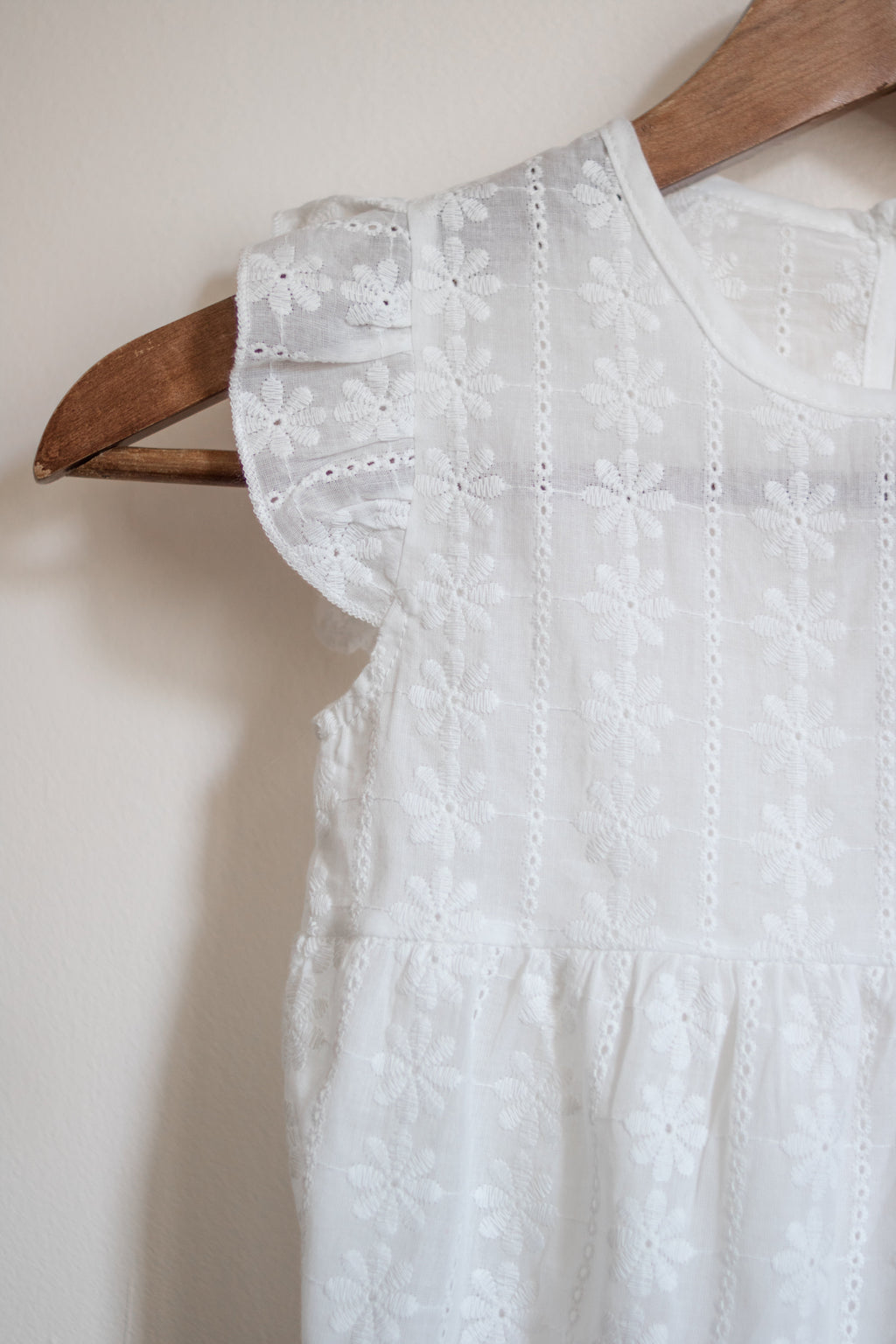 Barboteuse dentelle coton bébé fille été Liv&Ciboulette