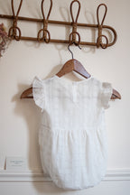 Barboteuse dentelle coton bébé fille été Liv&Ciboulette