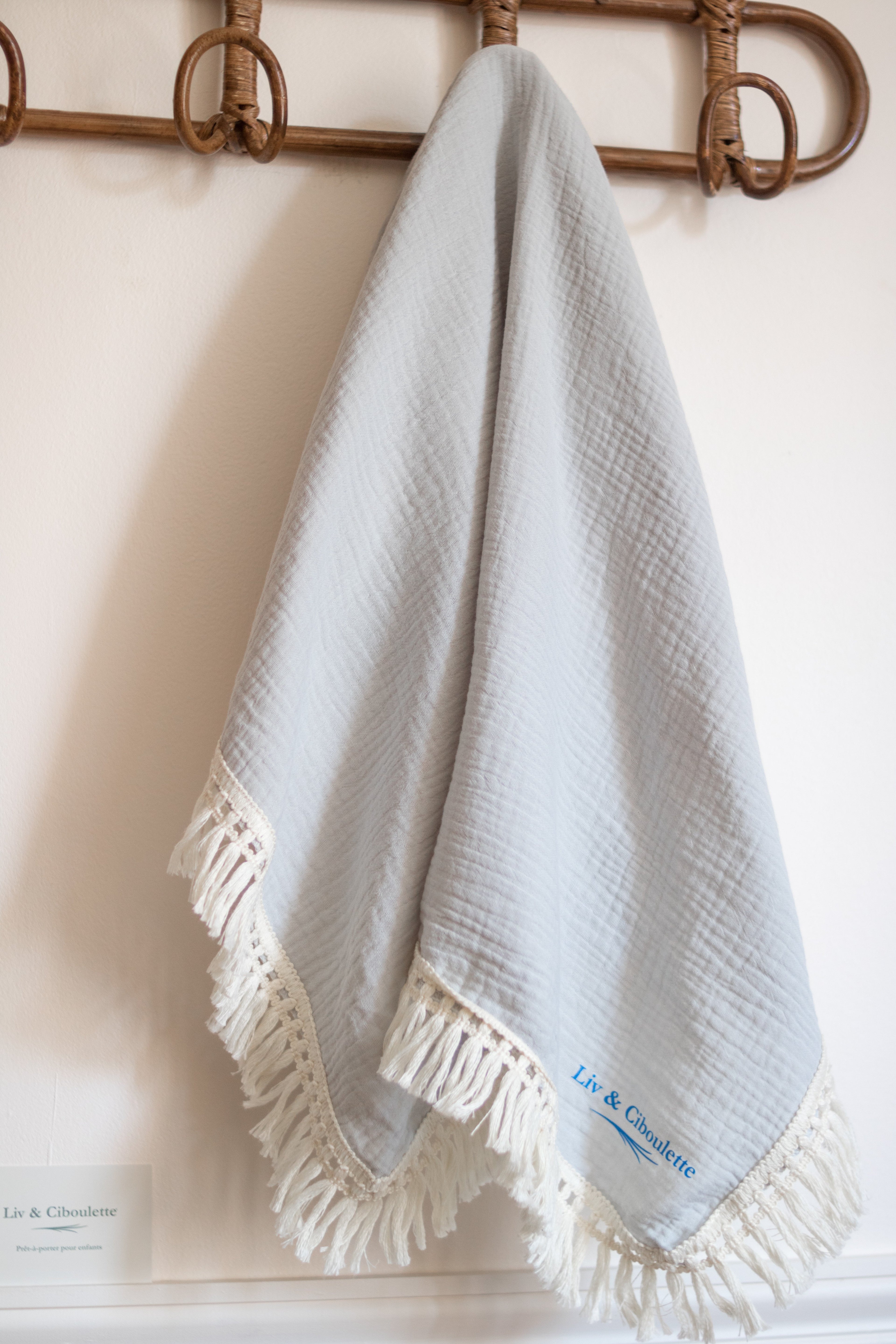 Couverture bébé été gaze de coton Liv&Ciboulette