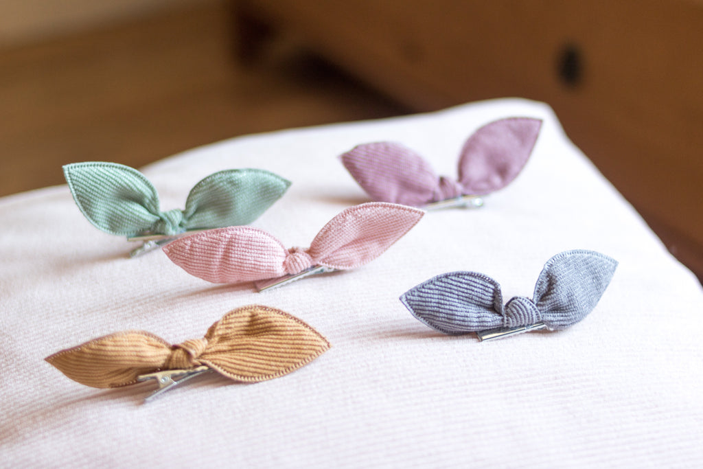 Lot pinces noeud petite fille Liv&Ciboulette