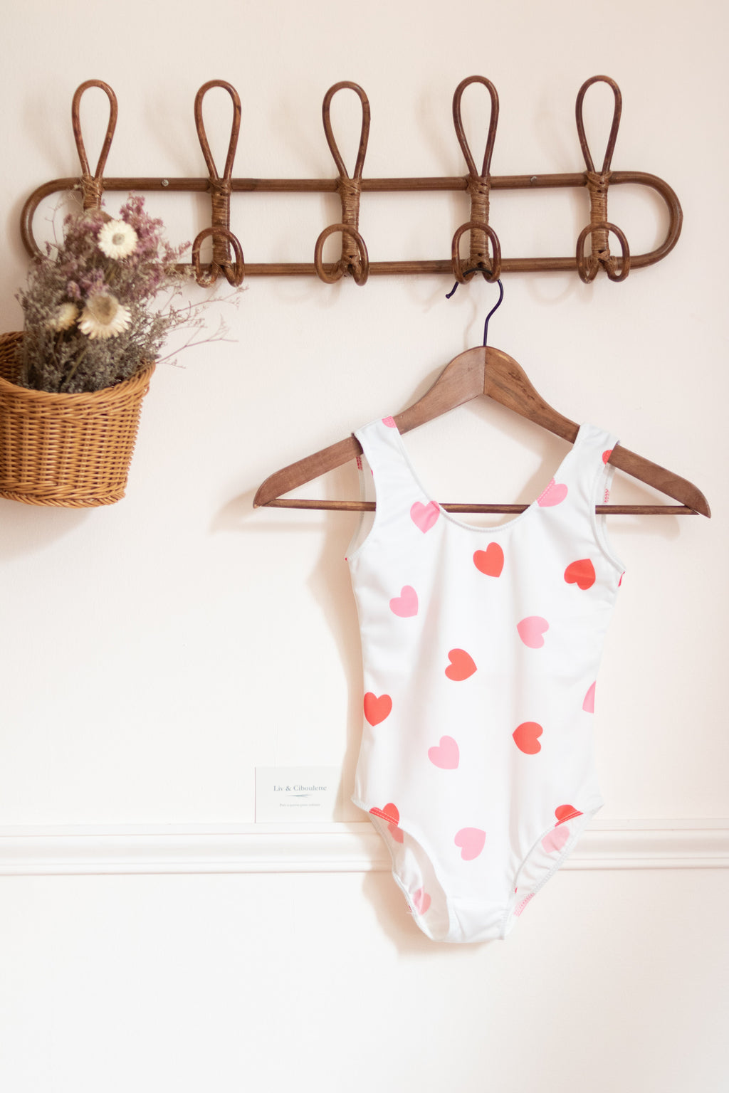 Maillot de bain cœur petite fille 3 ans Liv&Ciboulette