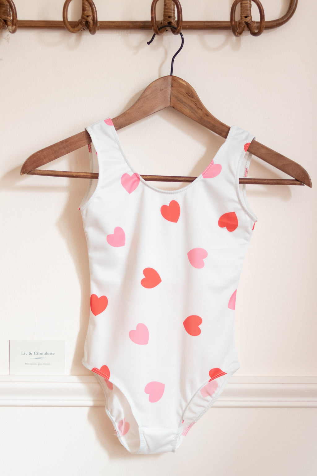 Maillot de bain cœur petite fille 3 ans Liv&Ciboulette
