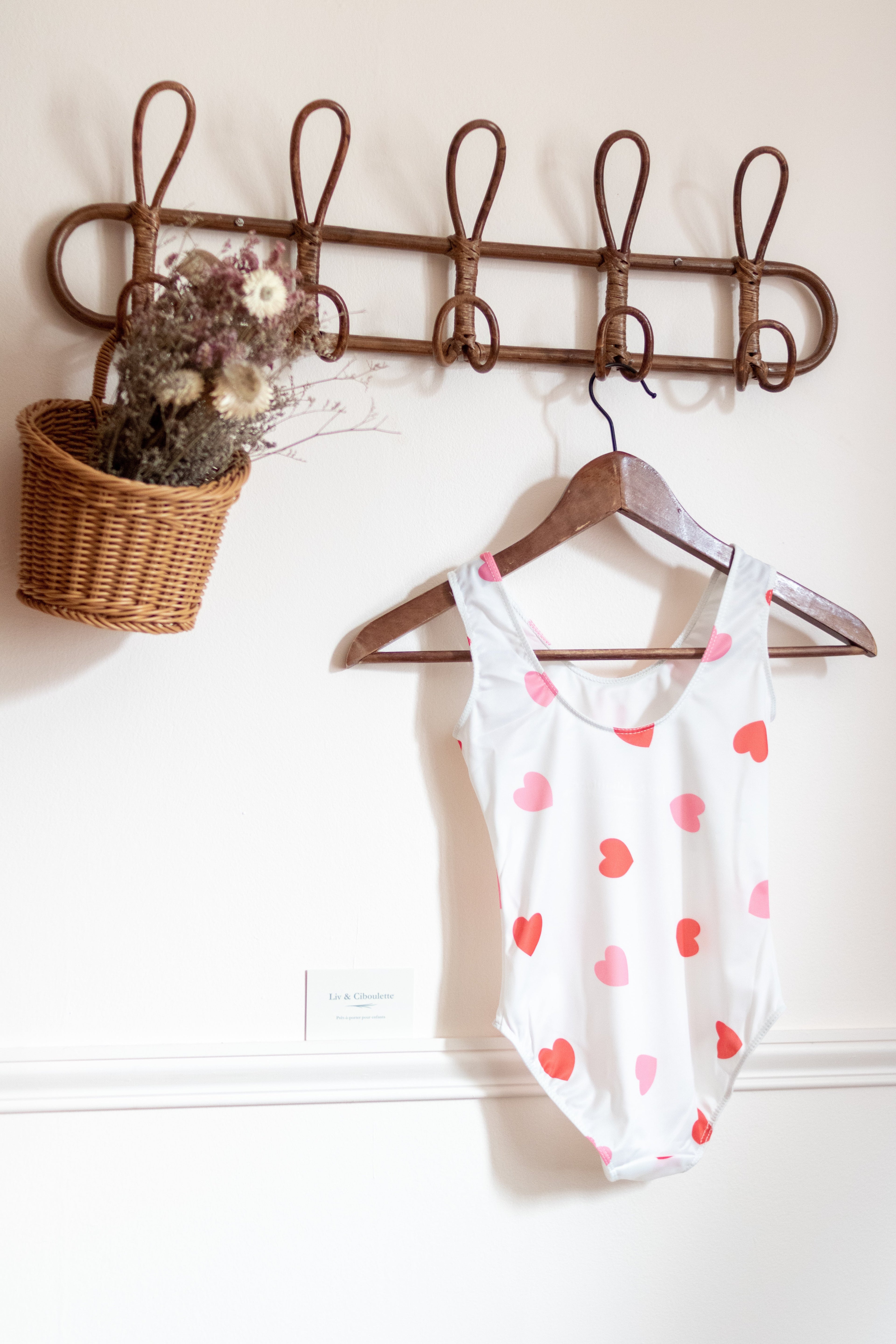 Maillot de bain cœur petite fille 4/5 ans Liv&Ciboulette