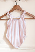 Maillot de bain rayé petite fille 5 ans Liv&Ciboulette
