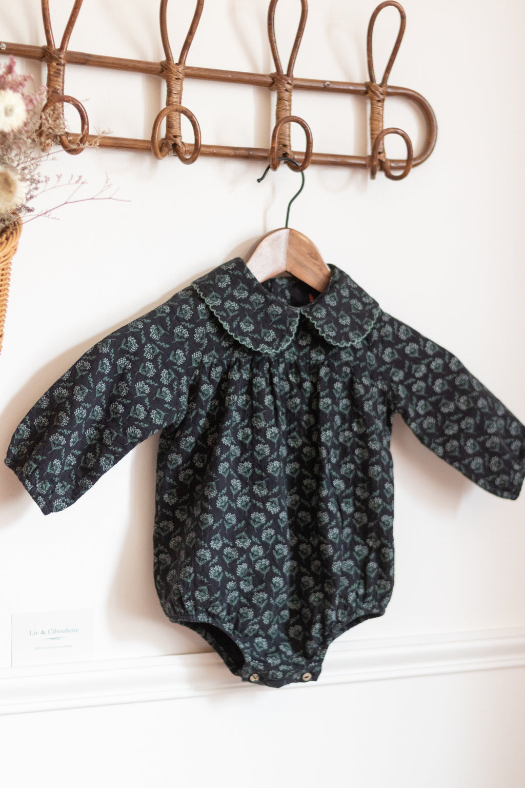 Combinaison bloomer florale bébé Liv&Ciboulette