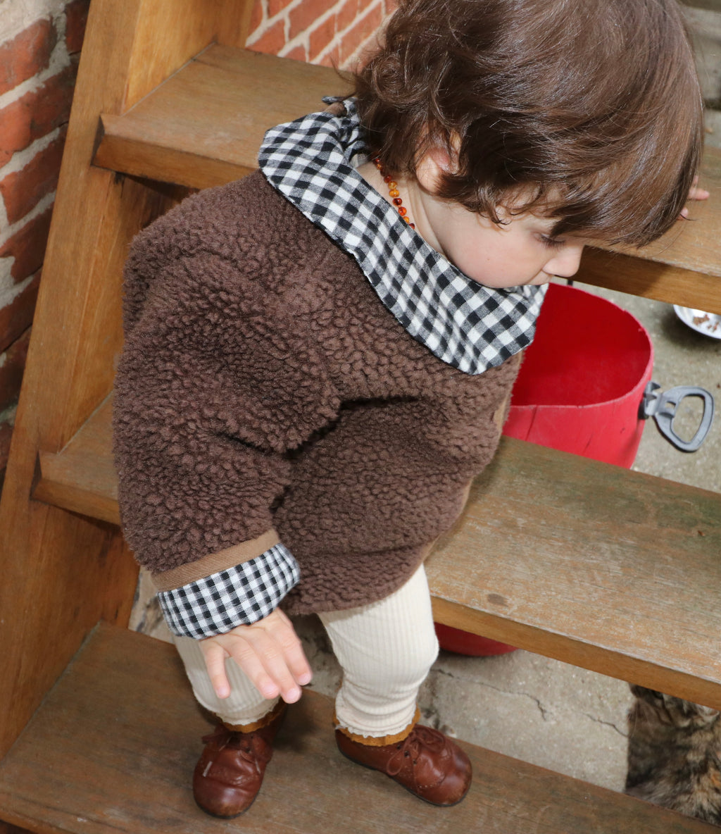 Manteau sherpa Marron Liv&Ciboulette