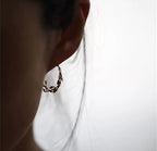 Boucles d’oreilles demi créole dentelle Liv&Ciboulette