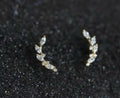 Boucles d’oreilles demi lune oxydes de zirconium Liv&Ciboulette