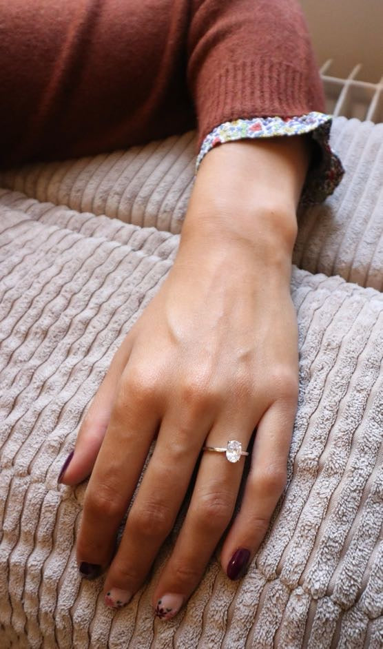 Bague solitaire fiançailles Liv&Ciboulette