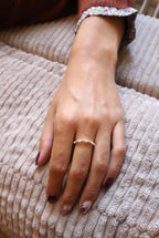 Bague oxyde de zirconium alliance Liv&Ciboulette