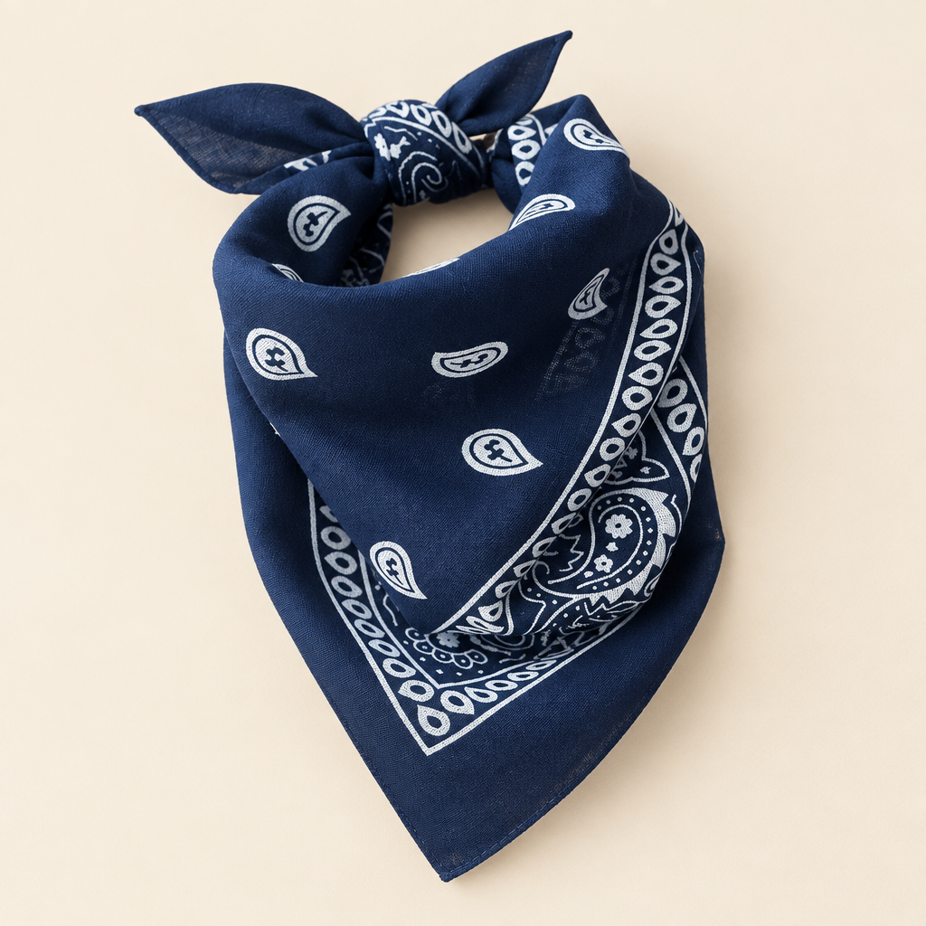Bandana bleu marine doux