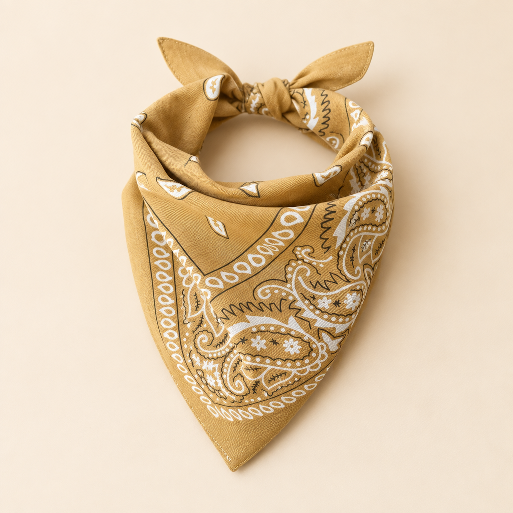 Bandanas Noé Coton beige Liv&Ciboulette, fond crème doux