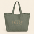 Grand sac cabas XL femme/enfant Liv&Ciboulette, fond uni simple