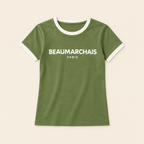 Tee-shirt femme Beaumarchais Liv&Ciboulette, fond uni simple