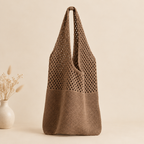 Sac crochet Liv&Ciboulette, fond crème doux